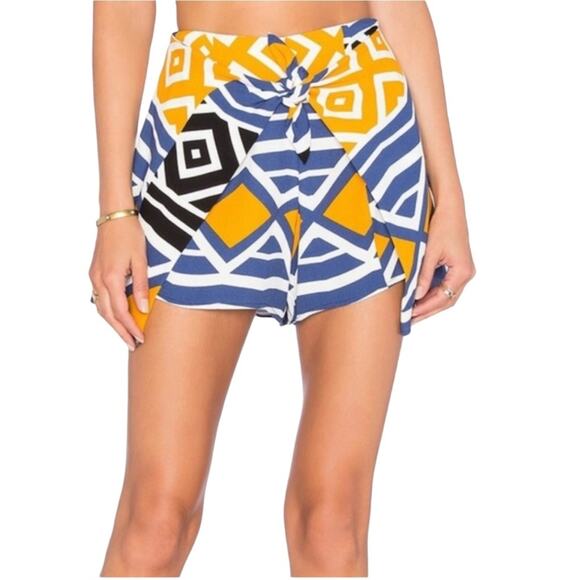 Ella Moss Pants - NWT! Ella Moss Sarong Printed Luanda Front Tie Shorts Skort - Size Large